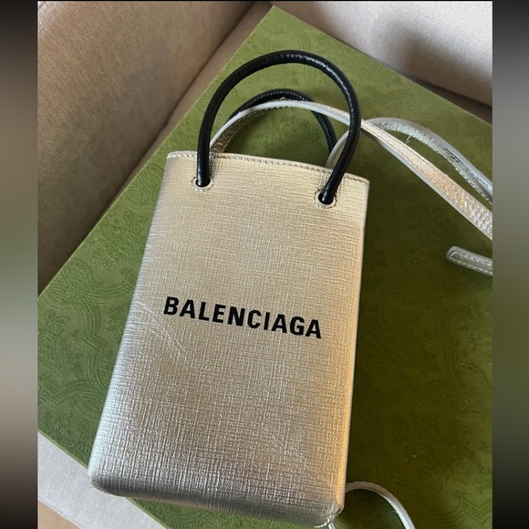 authentic Balenciaga Silver Mini Bag - Picture 1 of 3